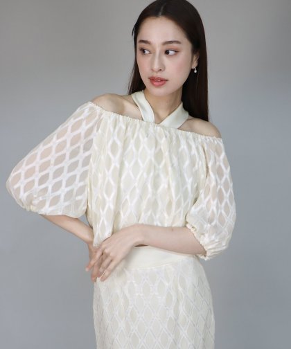 【SALE】日本製 シフォンジャガードマーメイドセットアップ