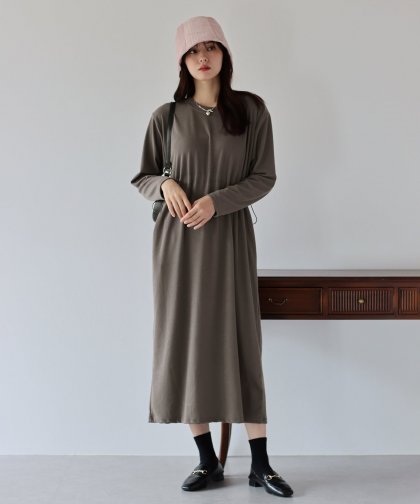 【SALE】ドロスト長袖カットソーワンピース 【SALE】ドロスト長袖カットソーワンピース