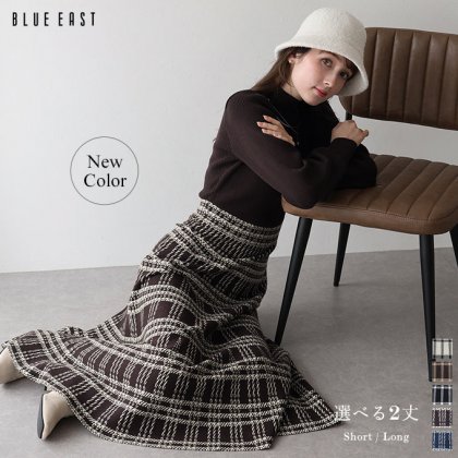 【TIME SALE】選べる2丈?チェックジャガードニットワンピース