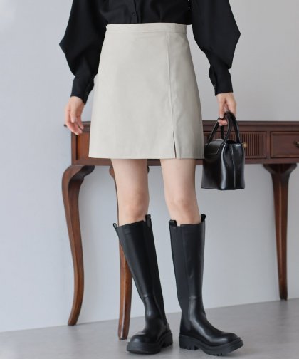 【SALE】レザーミニスカート