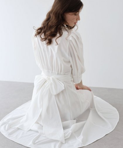 【SALE】リボンシャツワンピース 【SALE】リボンシャツワンピース
