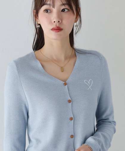 【SALE】ハート刺繍カーディガン