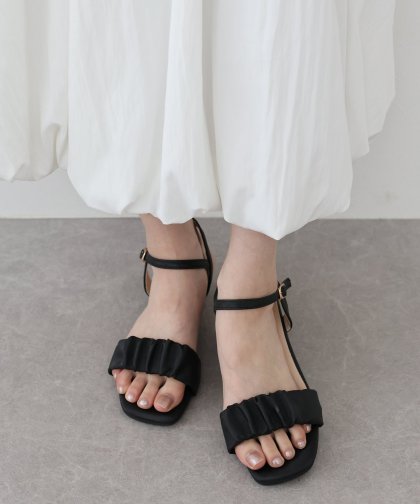 【TIME SALE】ギャザーストラップサンダル