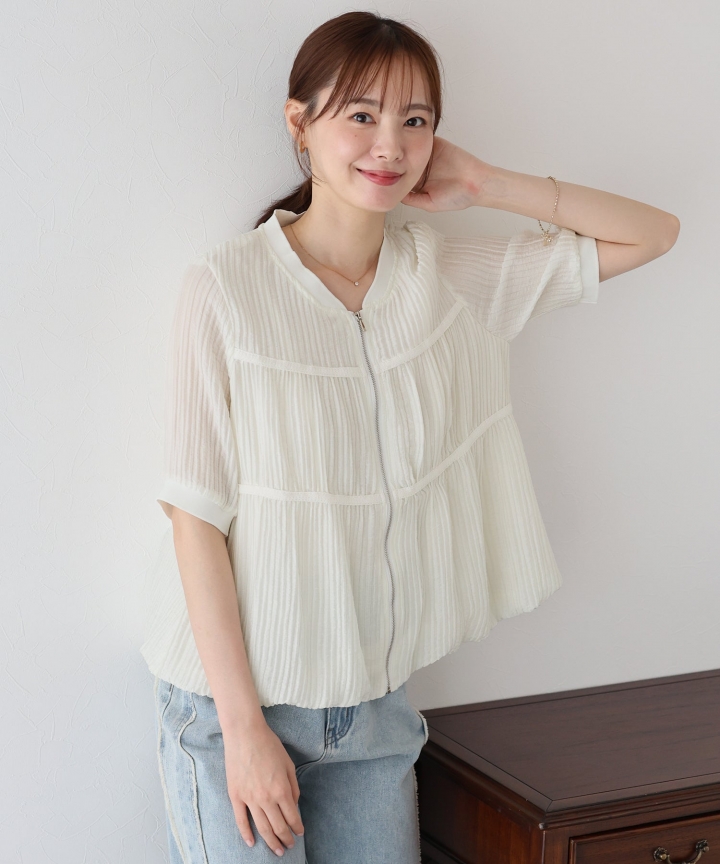 【SALE】プリーツブルゾン