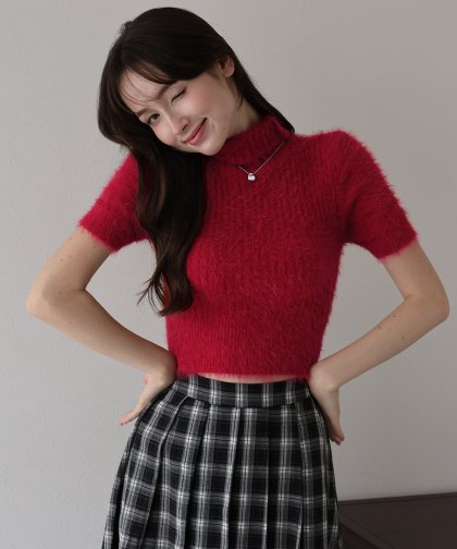 【TIME SALE】ハイネックシャギーニット 【TIME SALE】ハイネックシャギーニット