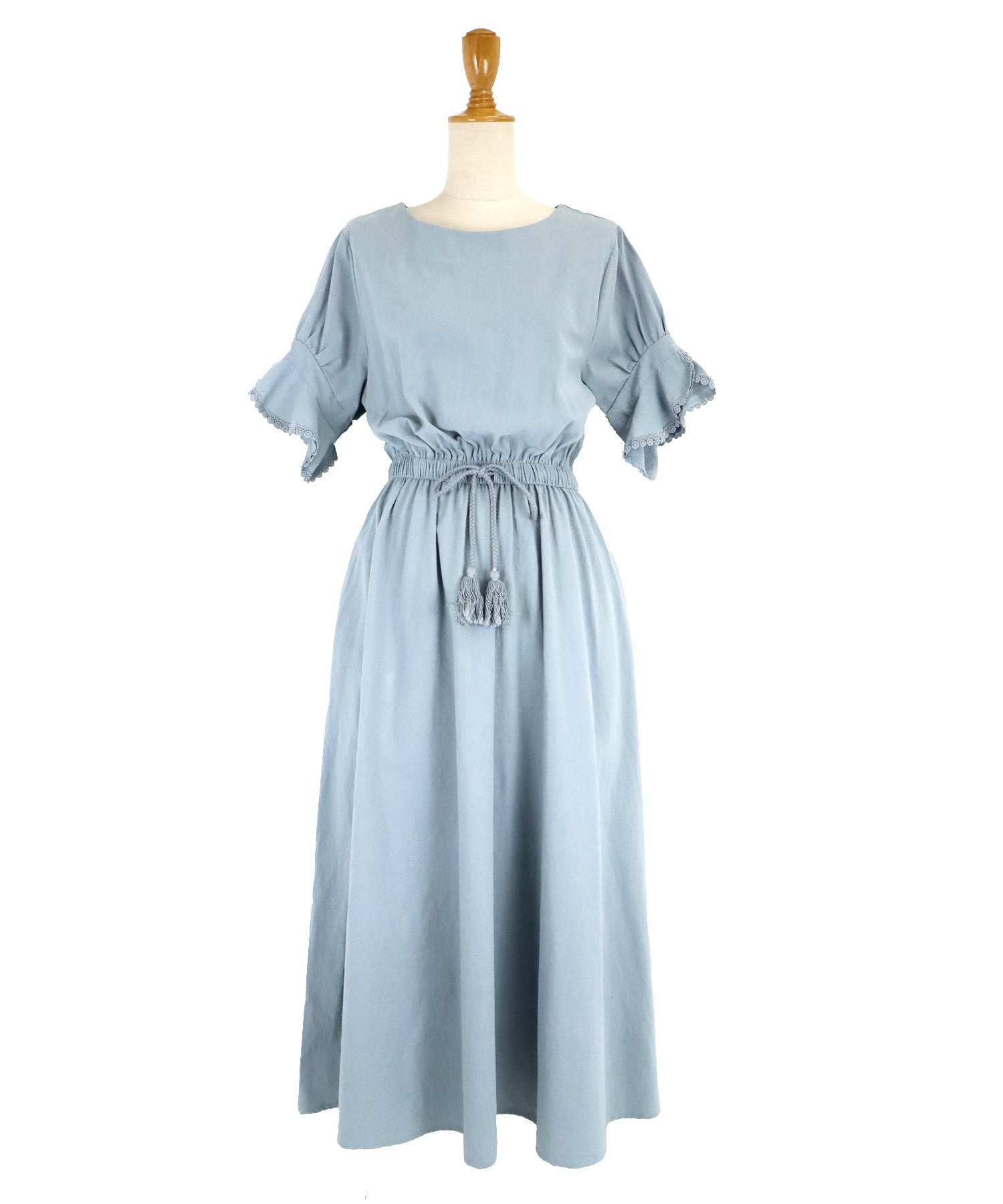 【SALE】袖レースドロストワンピース