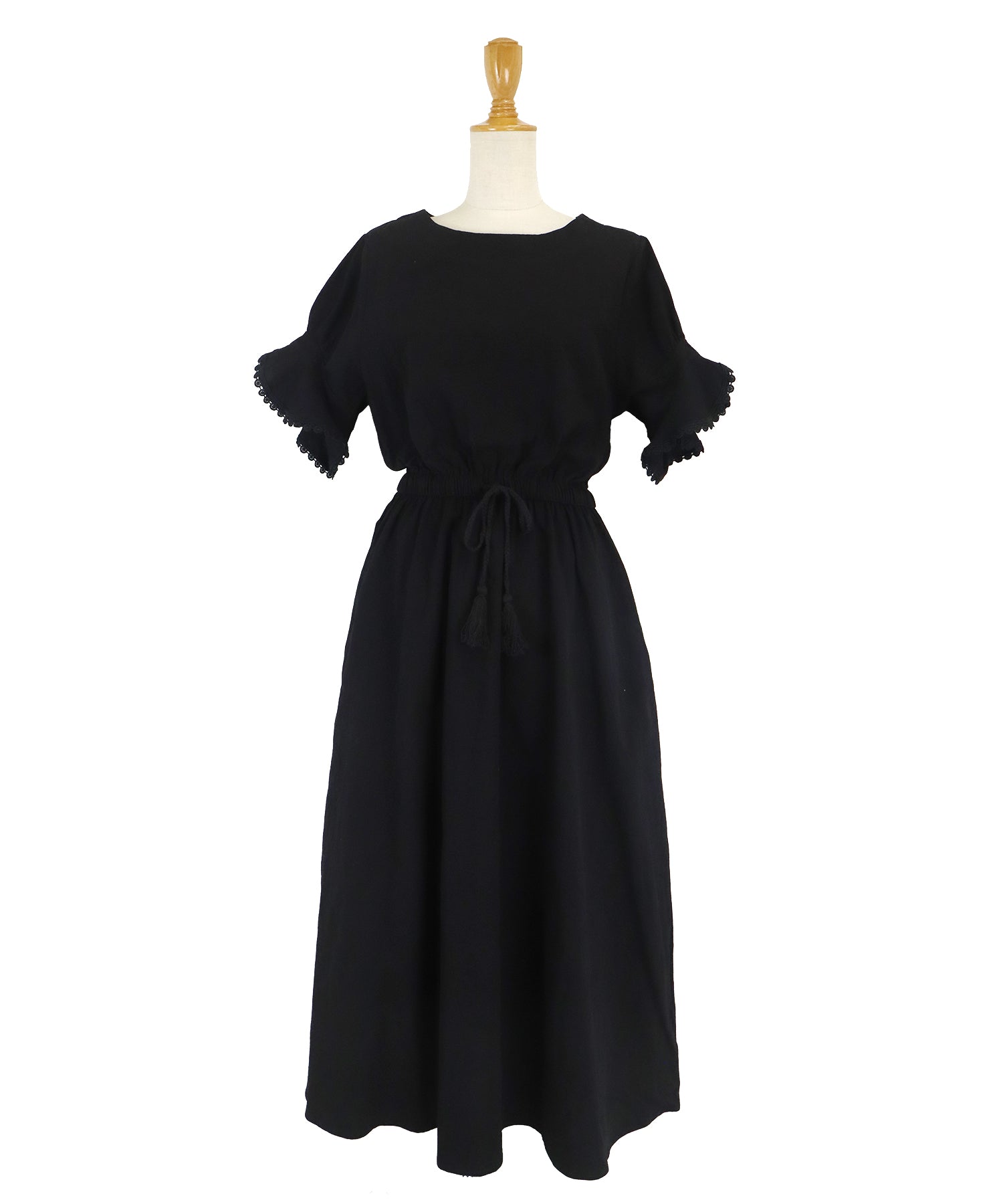 【SALE】袖レースドロストワンピース