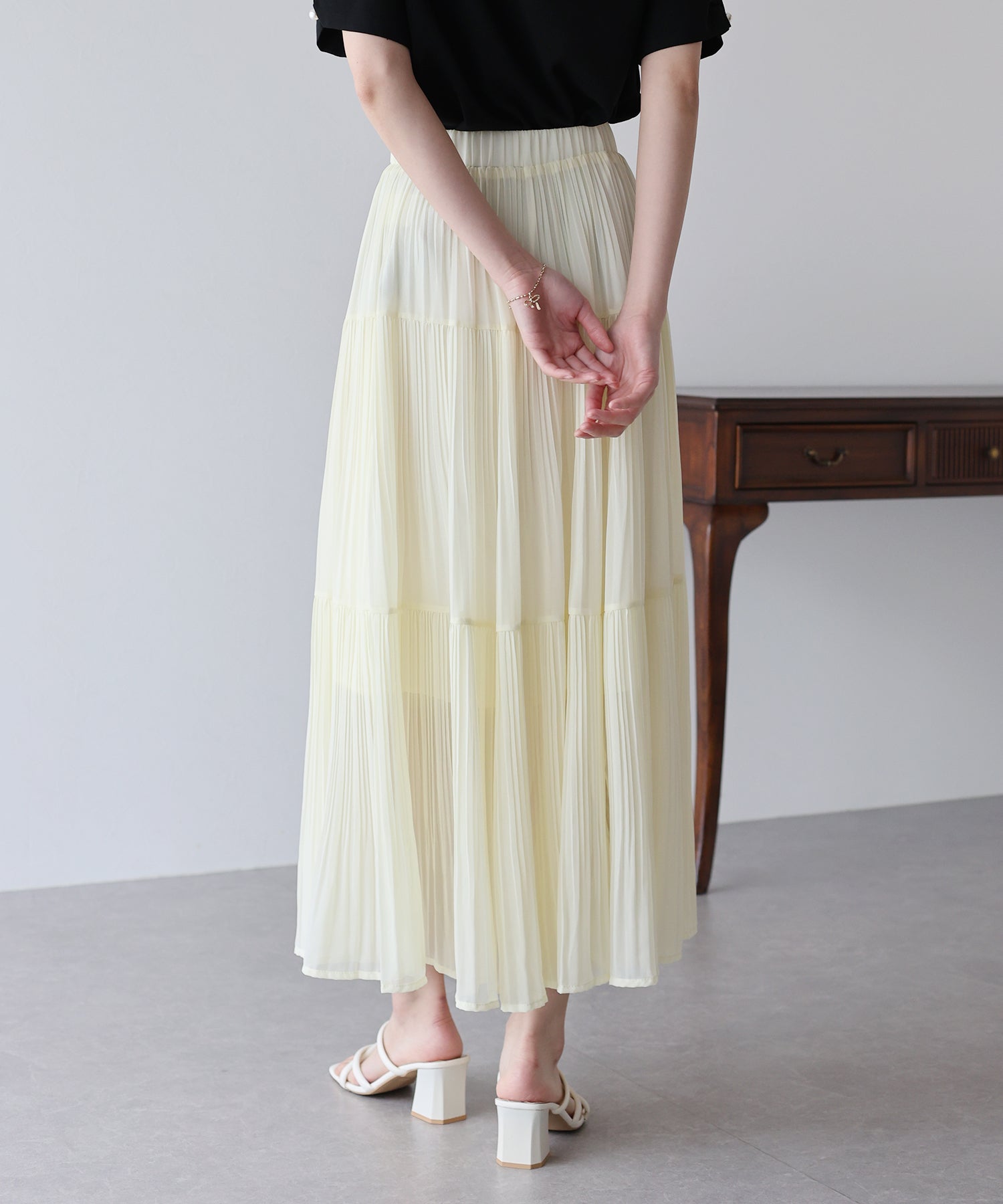 【TIME SALE】シフォンプリーツスカート
