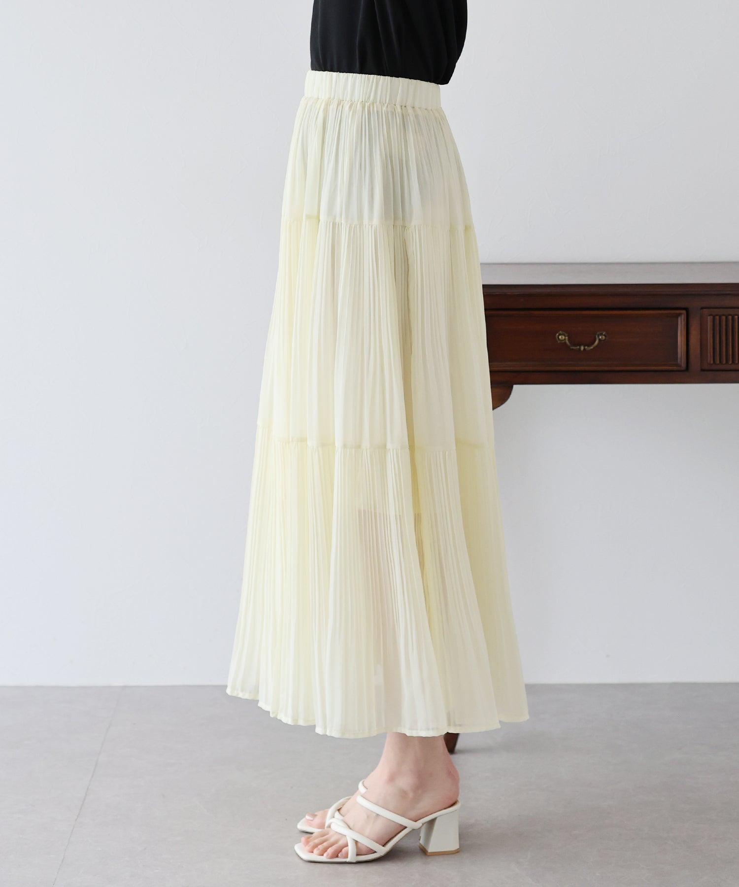 【TIME SALE】シフォンプリーツスカート