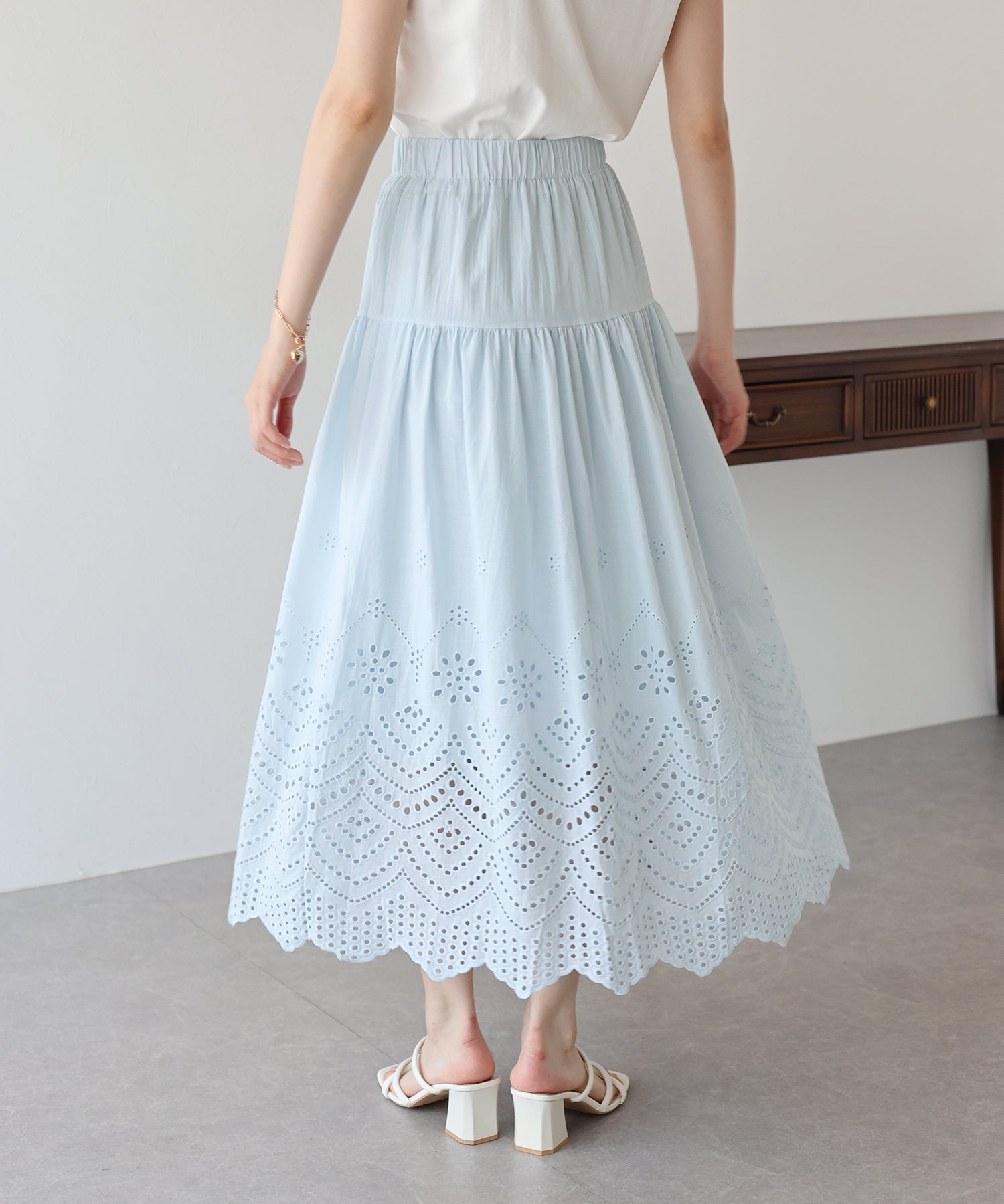 【SALE】コットンレーススカート