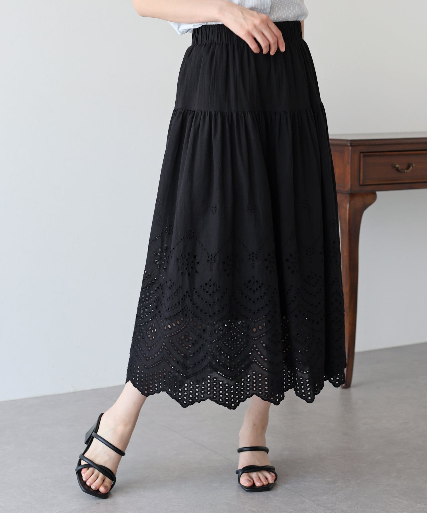 【SALE】コットンレーススカート