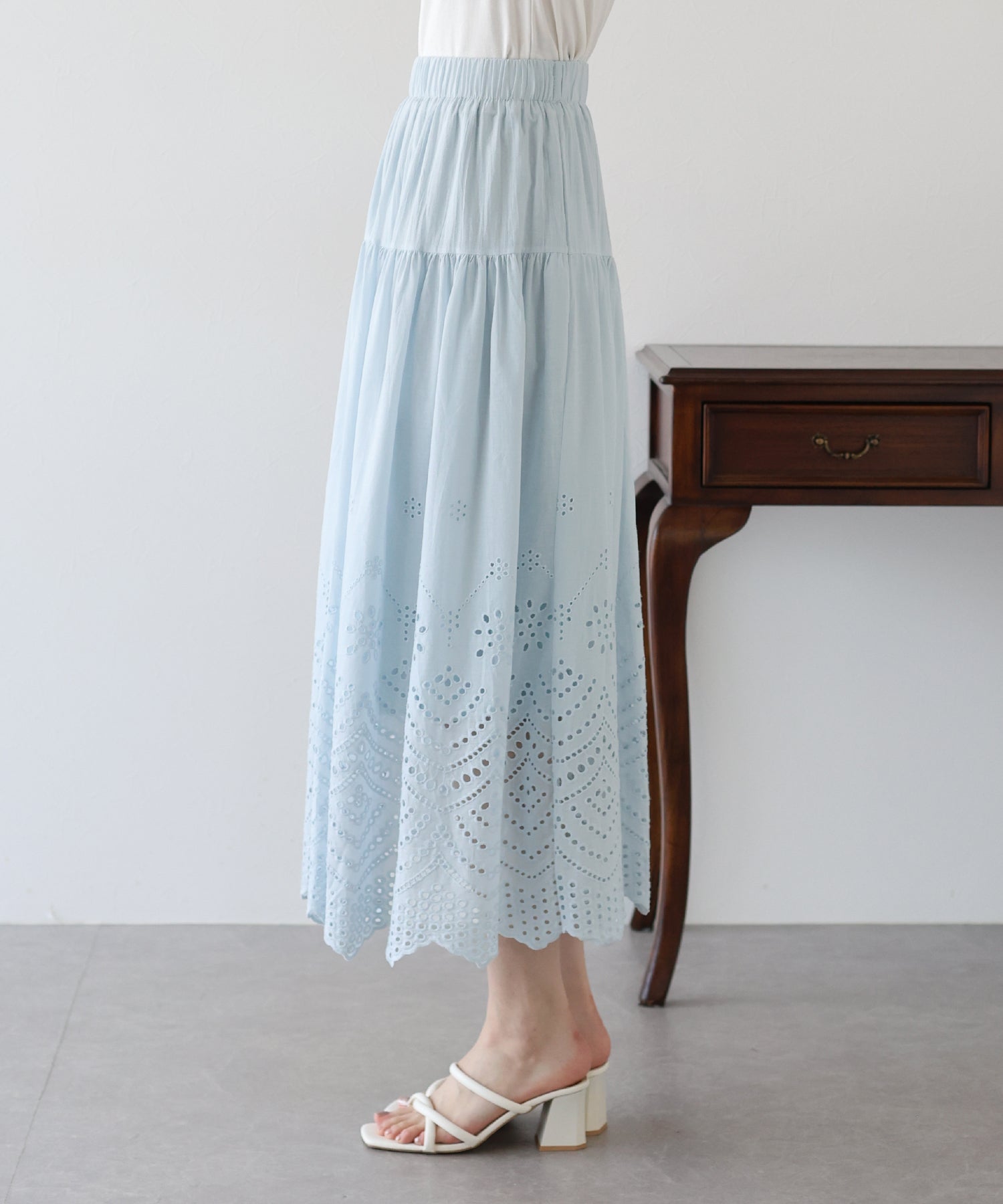 【SALE】コットンレーススカート